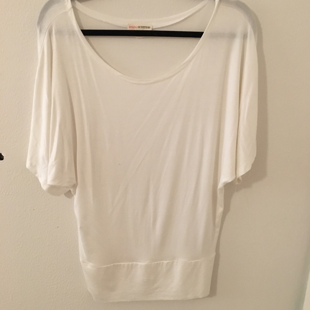 White Top Sinched at the Waist